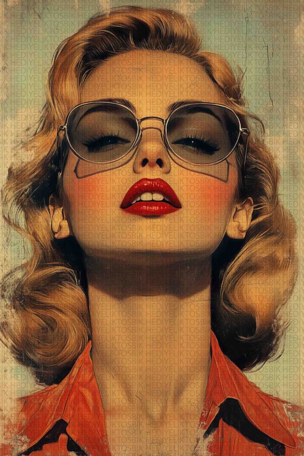Retro Diva Ahşap Poster