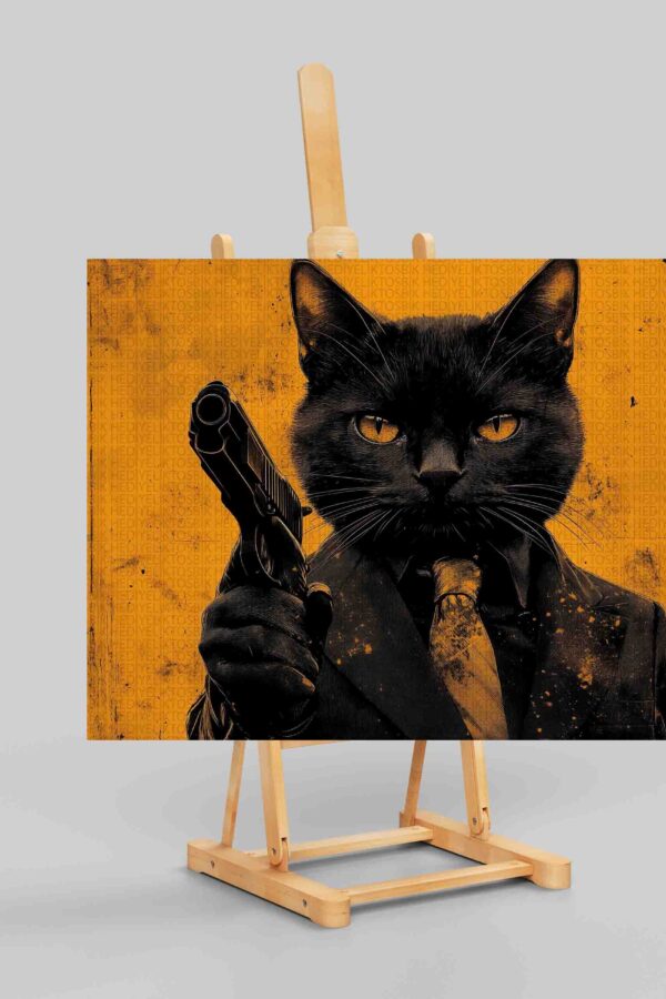 Sert Mizaç – Mafya Kedisi Ahşap Poster