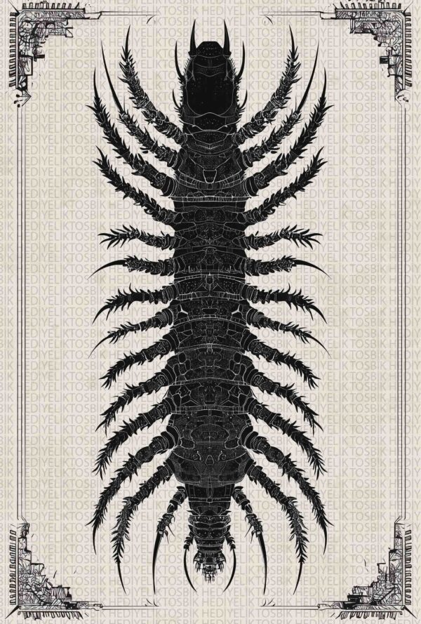 Gotik Böcek – Nostaljik Ahşap Poster