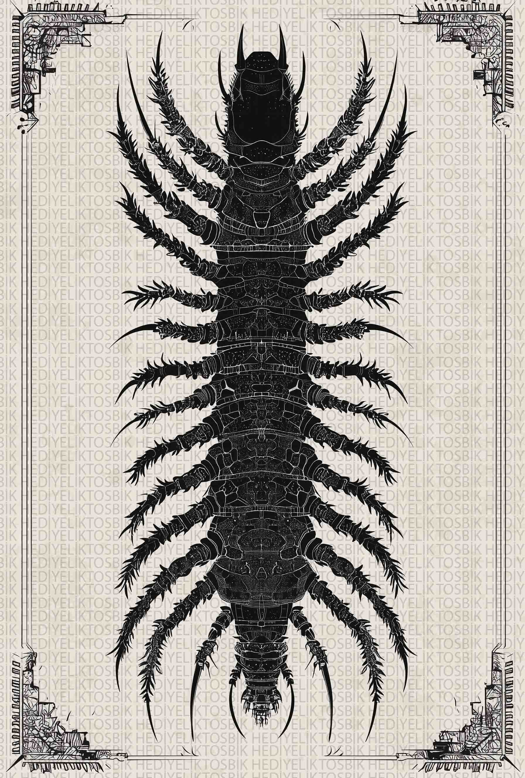 Gotik Böcek – Nostaljik Ahşap Poster