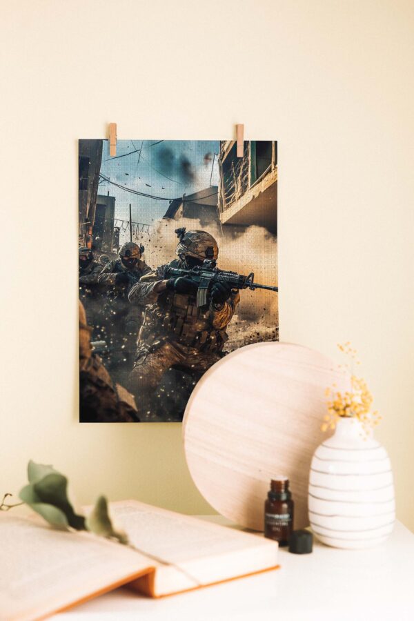 Savaş Alanı – Askeri Temalı Ahşap Poster