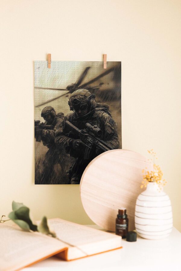 Operasyon Yağmuru – Askeri Ahşap Poster