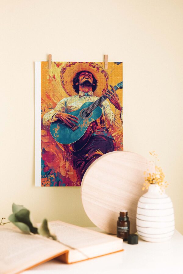 Tutkulu Melodi – Dekoratif Ahşap Poster