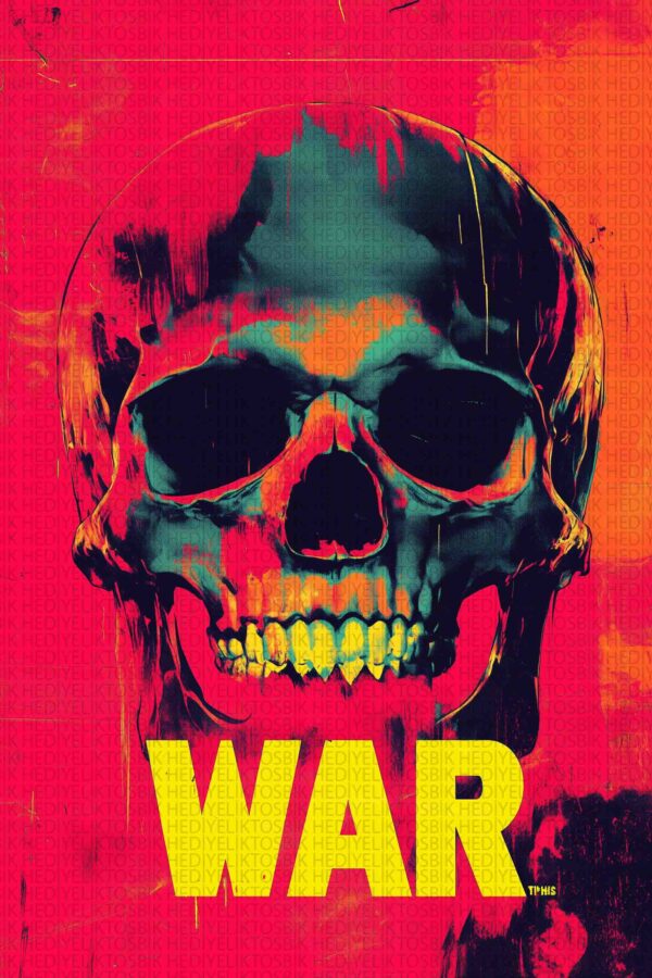 War Skull – Retro Tarz Dekoratif Ahşap Poster