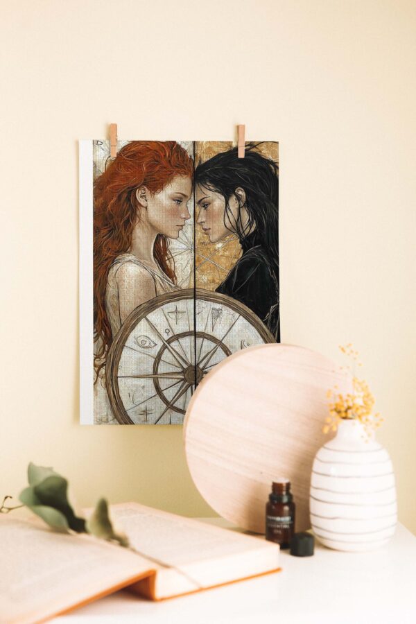 Zodiac Twins – İkizler Burcu Ahşap Poster