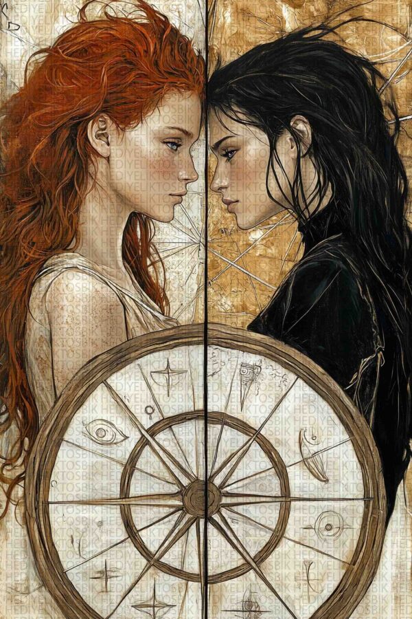 Zodiac Twins – İkizler Burcu Ahşap Poster