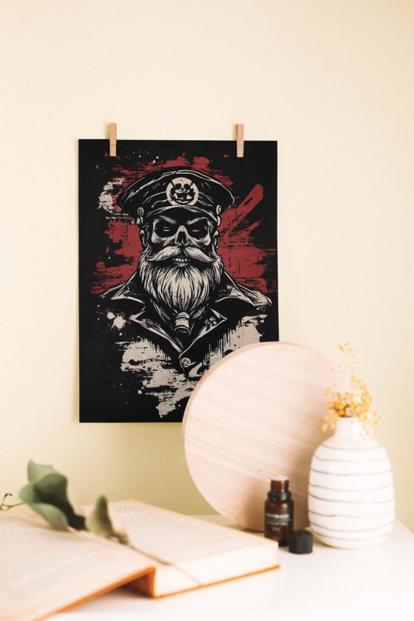 Korsan Kaptan – Gotik Tarz Dekoratif Ahşap Poster