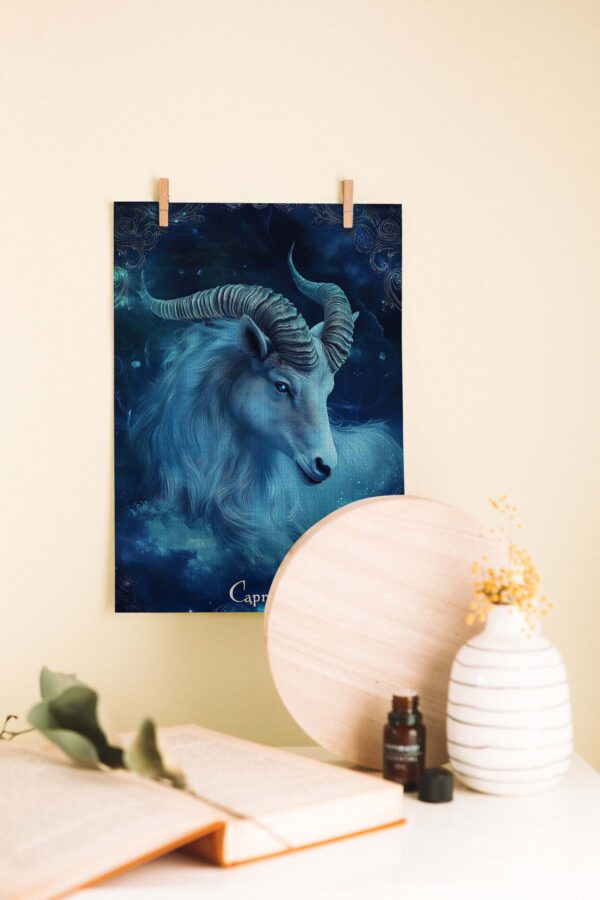 Oğlak Burcu – Astrolojik Ahşap Poster
