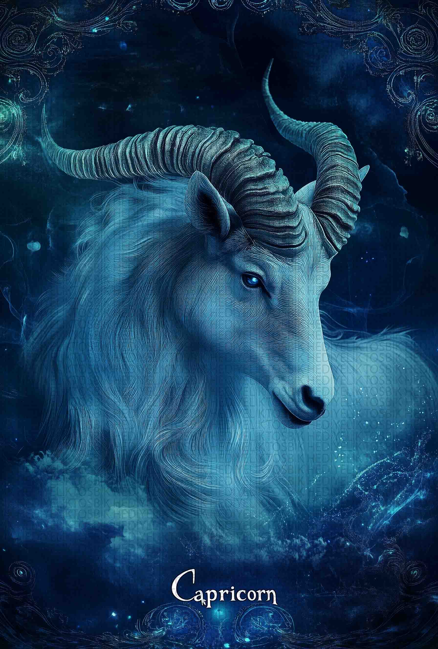 Oğlak Burcu – Astrolojik Ahşap Poster