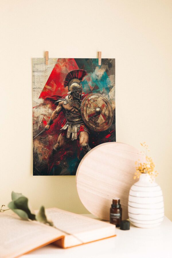 Spartan Gücü – Savaşçı Ahşap Poster