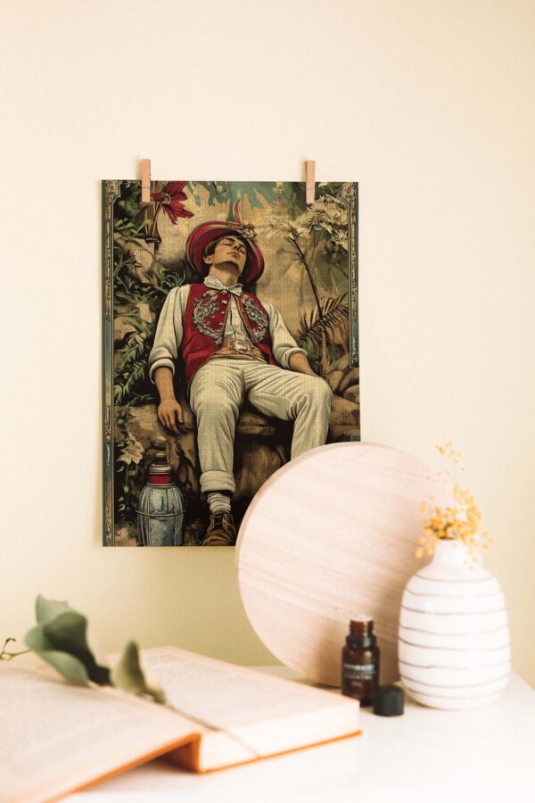 Doğada Dinlenme – Vintage Ahşap Poster