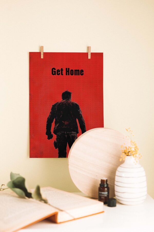 Get Home – Retro Tarz Film Temalı Ahşap Poster