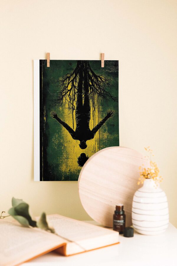 Rooted Reality – Gotik Stil Ahşap Poster