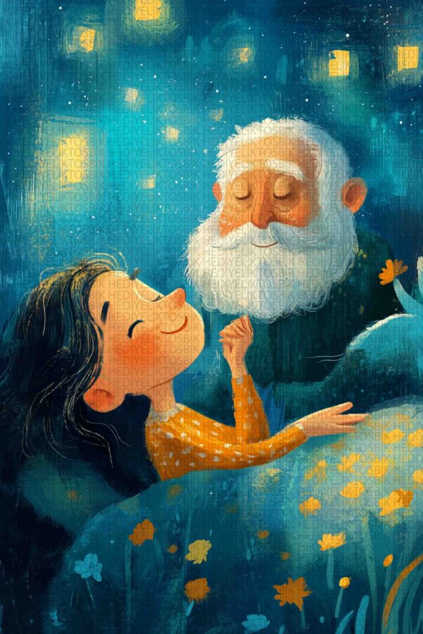 Starry Night Tales – Masalsı Dekoratif Ahşap Poster