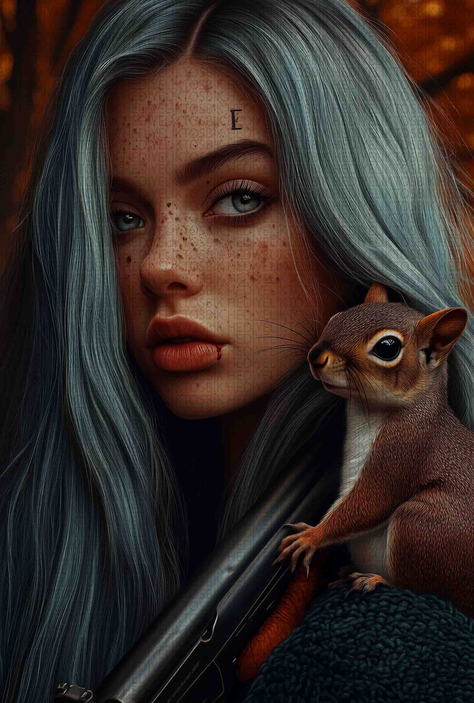 Forest Guardian – Fantastik Ahşap Poster
