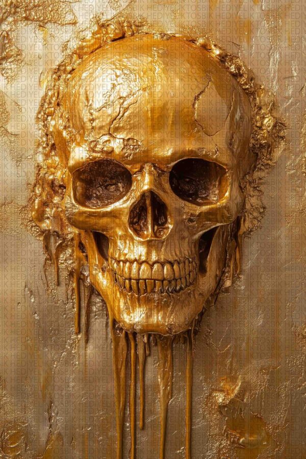 Golden Decay – Lüks Gotik Tarz Ahşap Poster