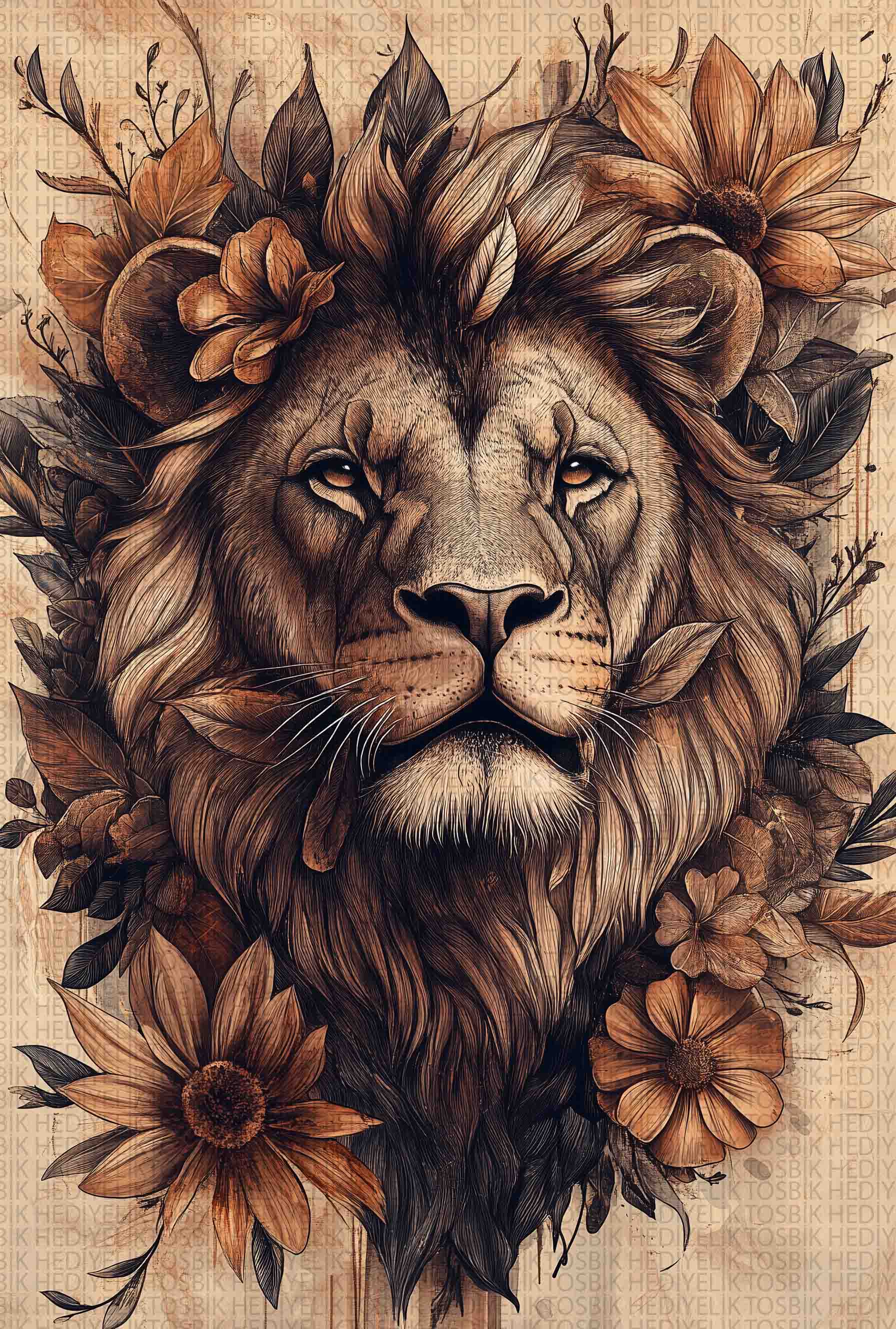 Regal Lion – Doğanın Asaleti Ahşap Poster