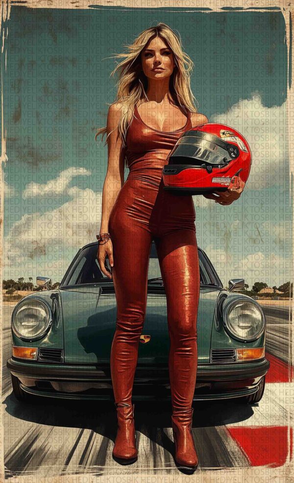 Speed & Style – Retro Yarış Temalı Ahşap Poster