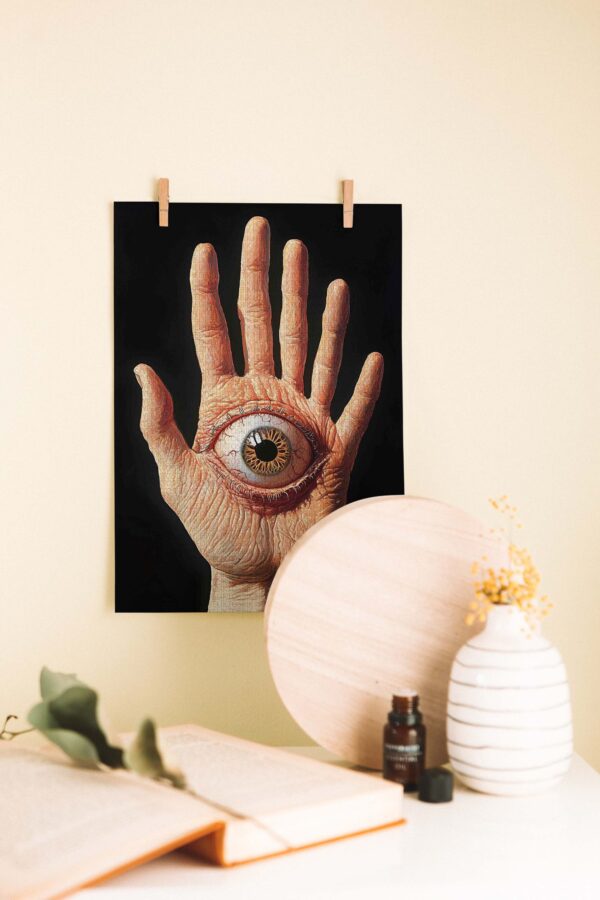 Eye of Perception – Sürrealist Ahşap Poster
