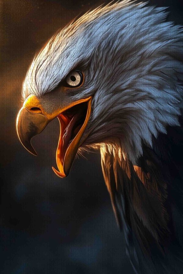 Fierce Eagle – Gücün Simgesi Ahşap Poster
