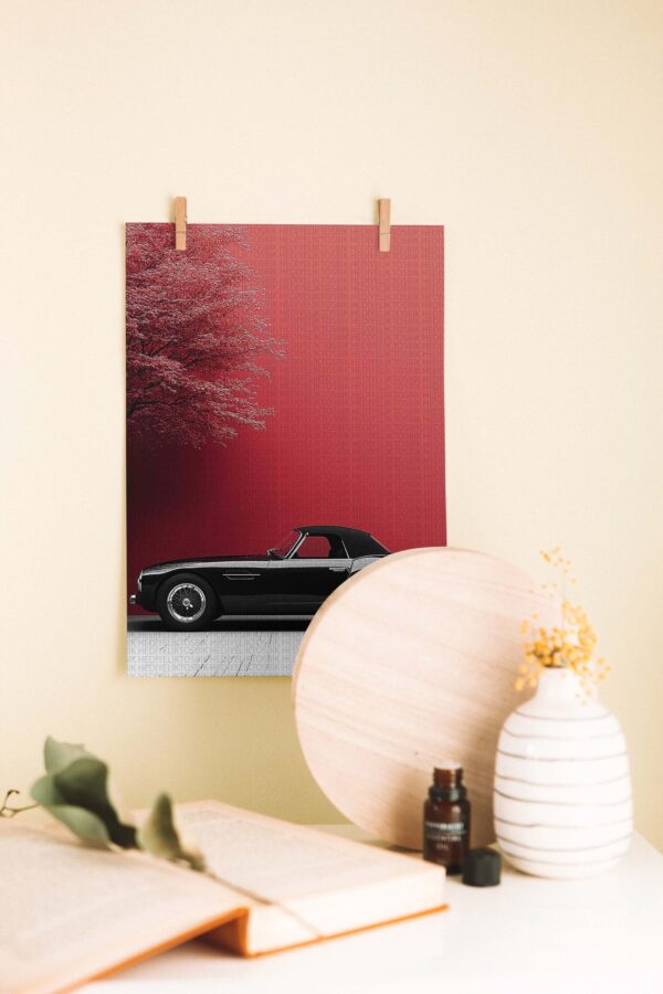 Retro Elegance – Klasik Arabalı Ahşap Poster