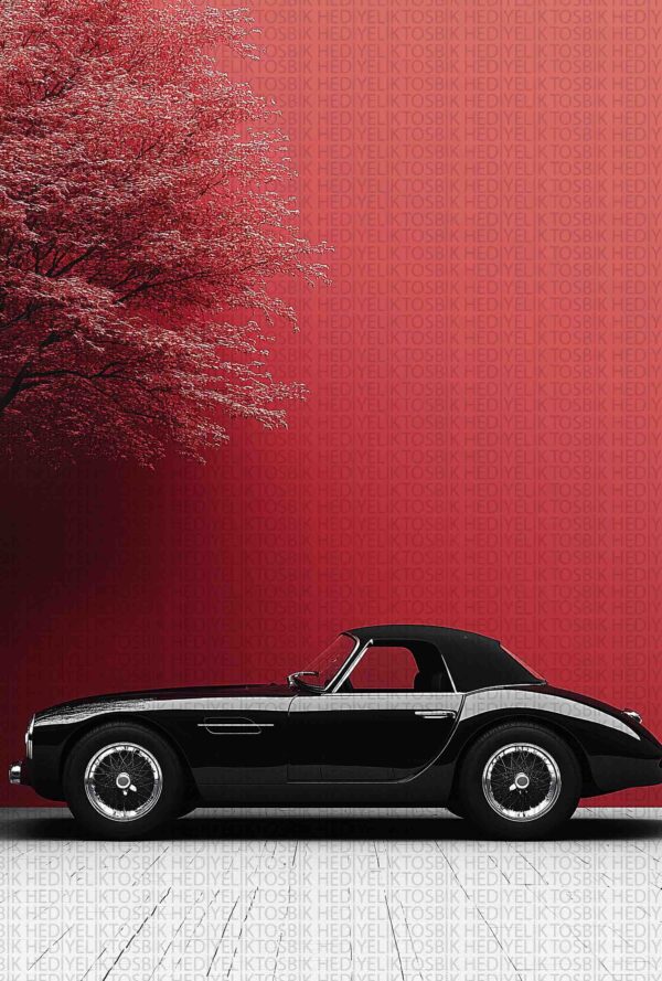 Retro Elegance – Klasik Arabalı Ahşap Poster