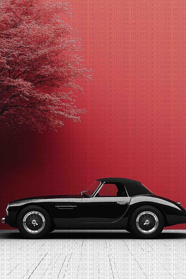 Retro Elegance – Klasik Arabalı Ahşap Poster