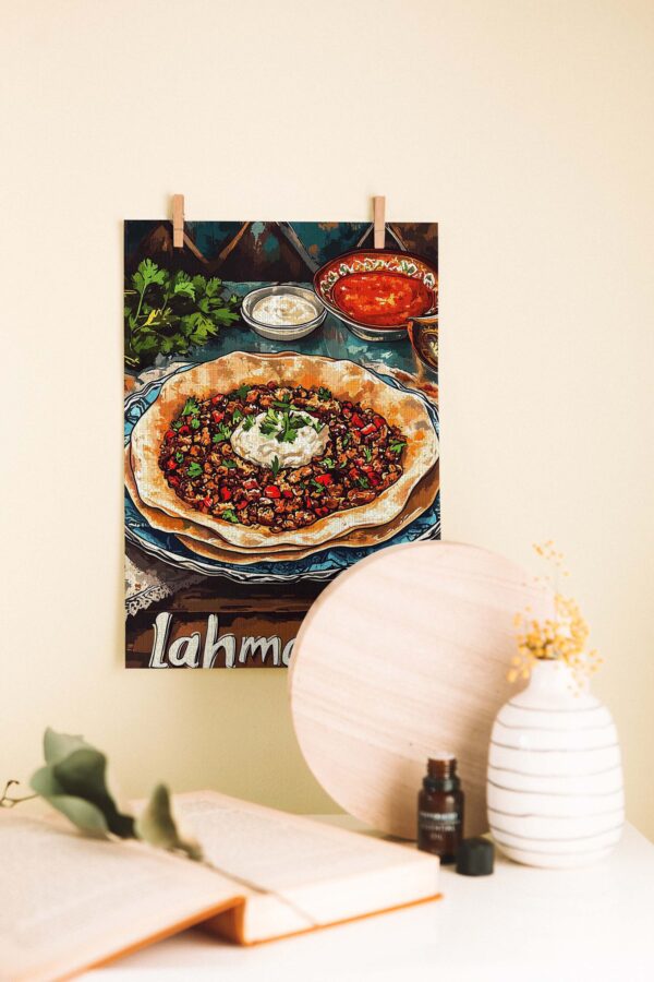 Lahmacun Keyfi – Türk Mutfağı Temalı Ahşap Poster