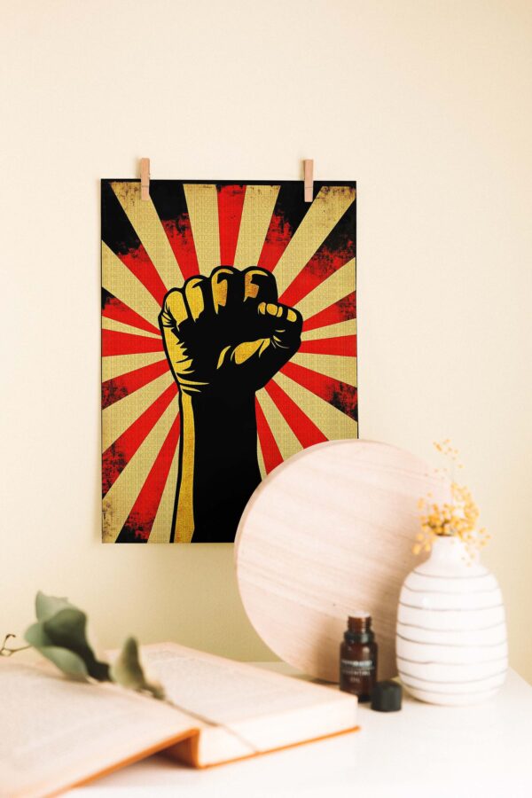 Direniş Gücü – Retro Ahşap Poster