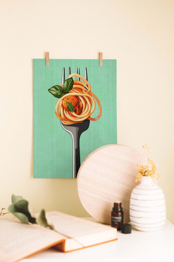 Lezzet Sanatı – Spagetti Ahşap Poster