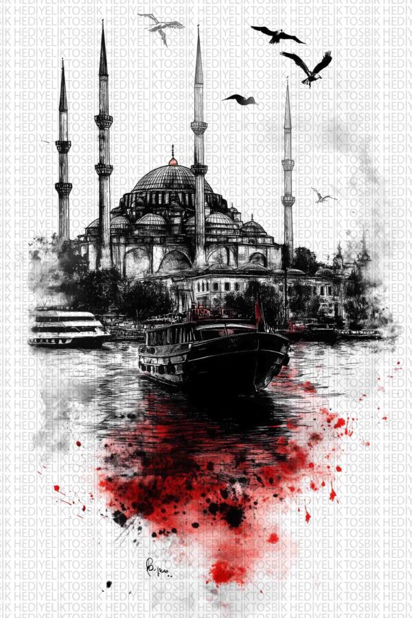 Boğazda İstanbul – Sanatsal Ahşap Poster