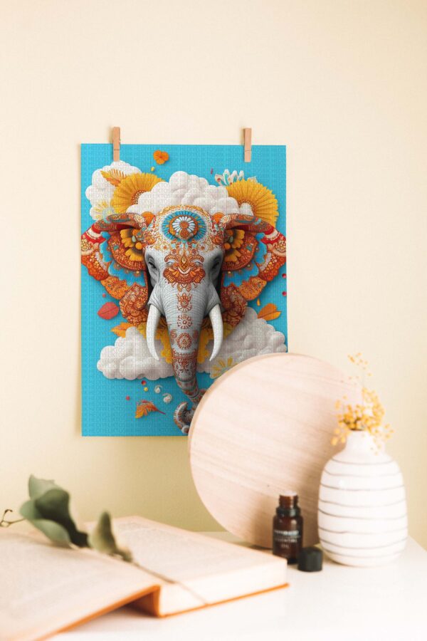 Mandala Fil – Bohem Ahşap Poster