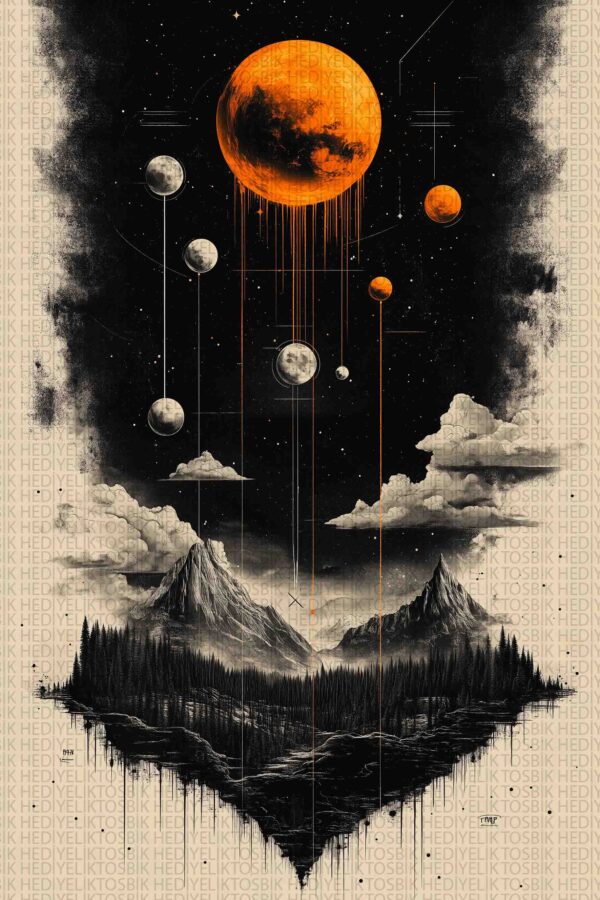 Cosmic Dream – Modern Sanat Ahşap Poster
