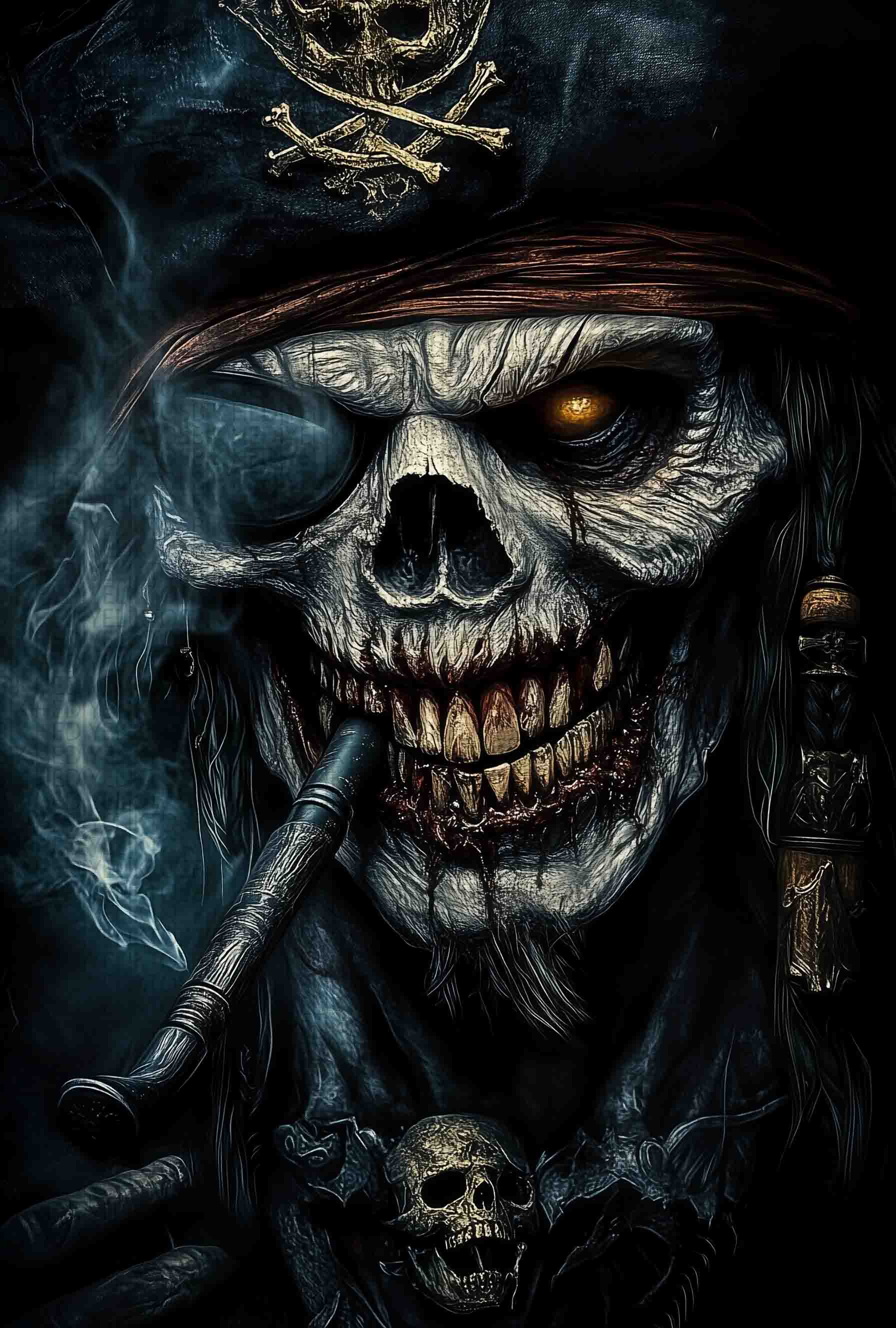Lanetli Korsan – Gotik Karanlığın Dişleri Ahşap Poster