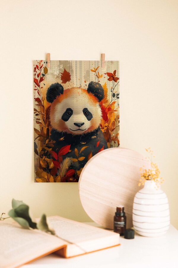 Sonbahar Rüyası – Panda ve Yaprakların Dansı