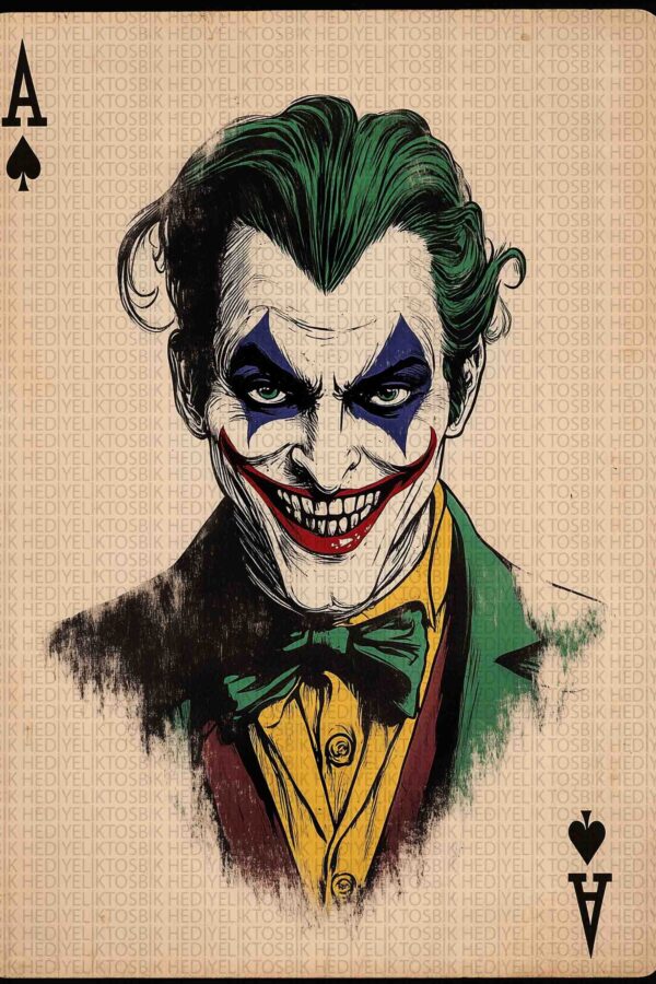 Joker Ası – Psikopat Ruhun Kazanan Eli Ahşap Poster