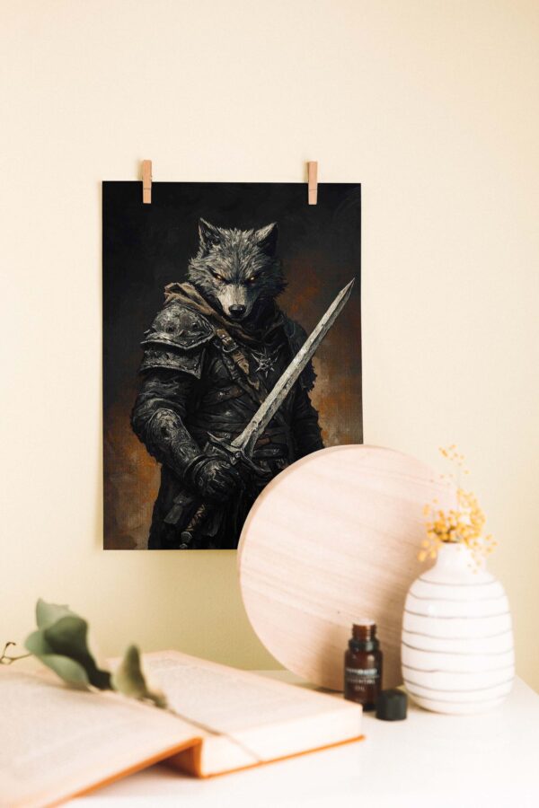 Kurt Savaşçı – Fantastik Temalı Epik Ahşap Poster
