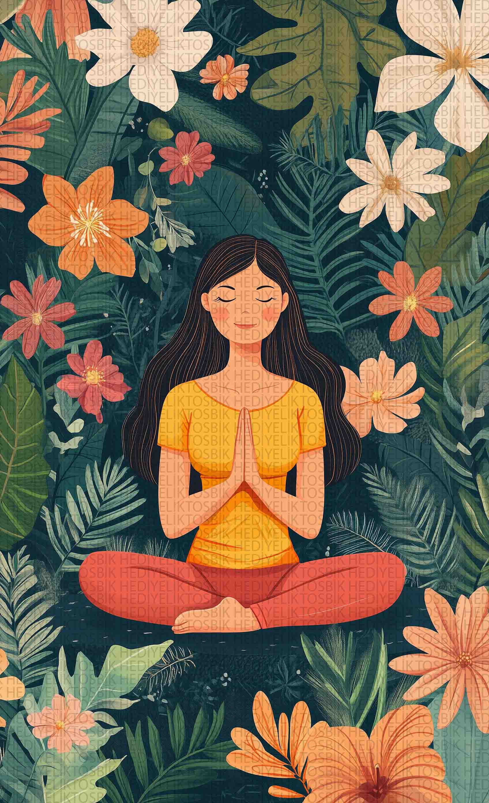 Ruhun Dengesi – Doğa ve Meditasyon Temalı Bohem Ahşap Poster