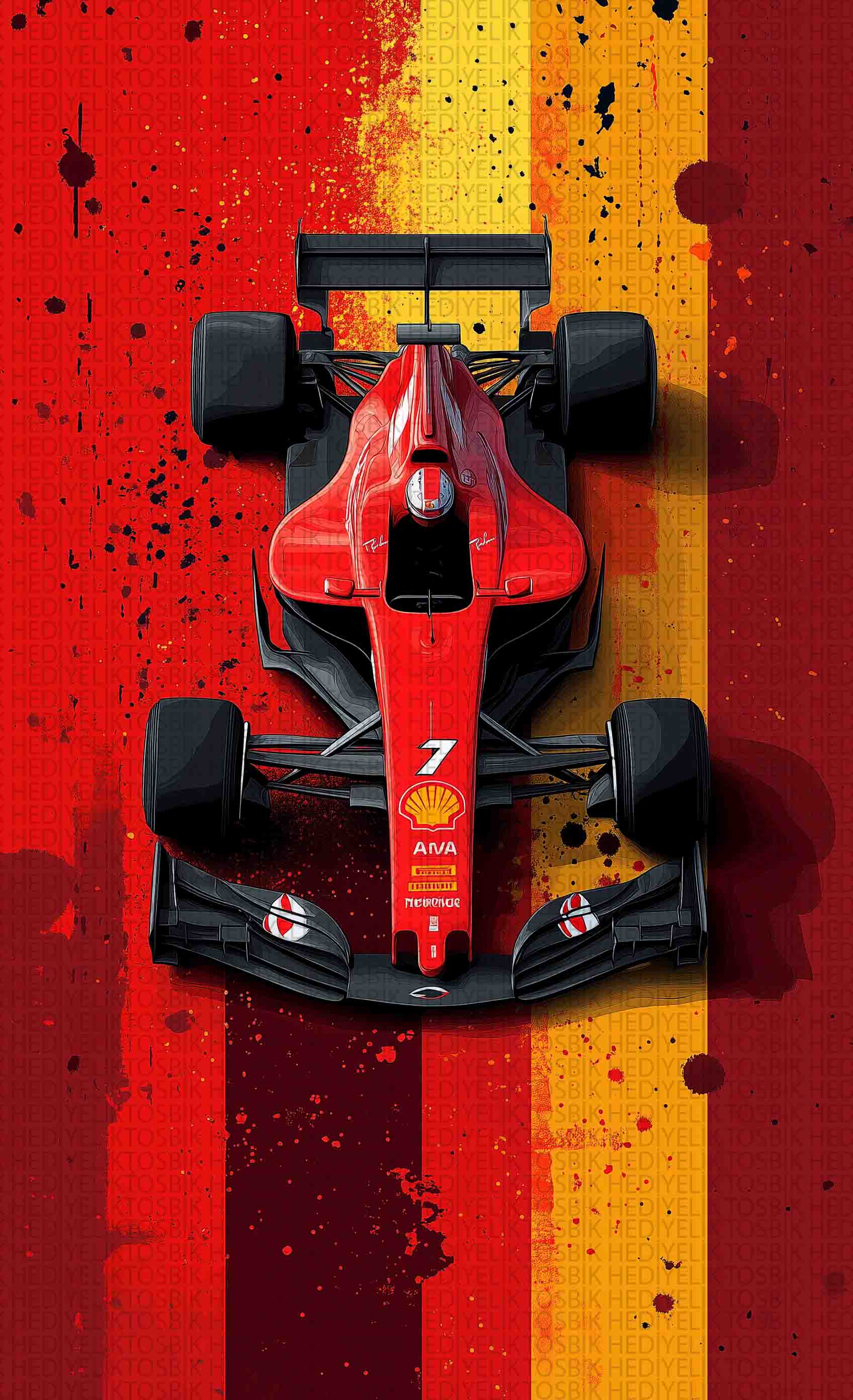 Hızın Ruhu – Formula 1 Temalı Retro Ahşap Poster