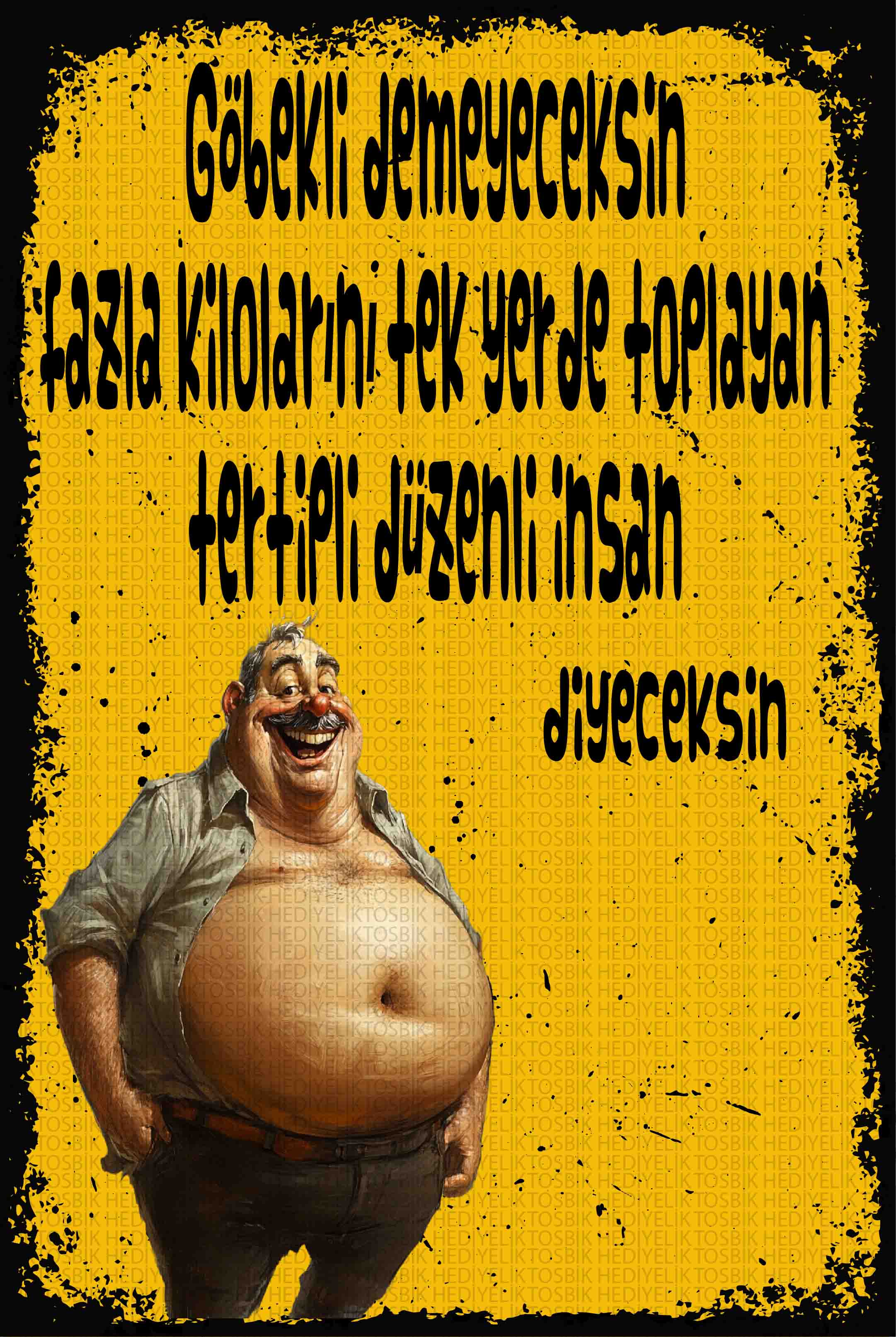 Göbekli Değil, Tertipli – Mizahi Ahşap Poster
