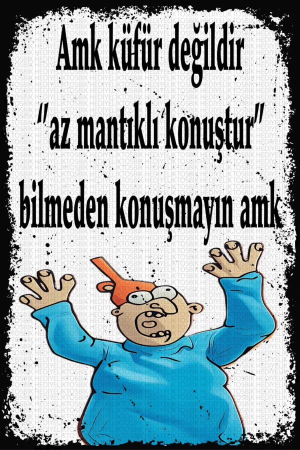 AMK’nın Felsefesi – Eğlenceli ve Sıradışı Ahşap Poster